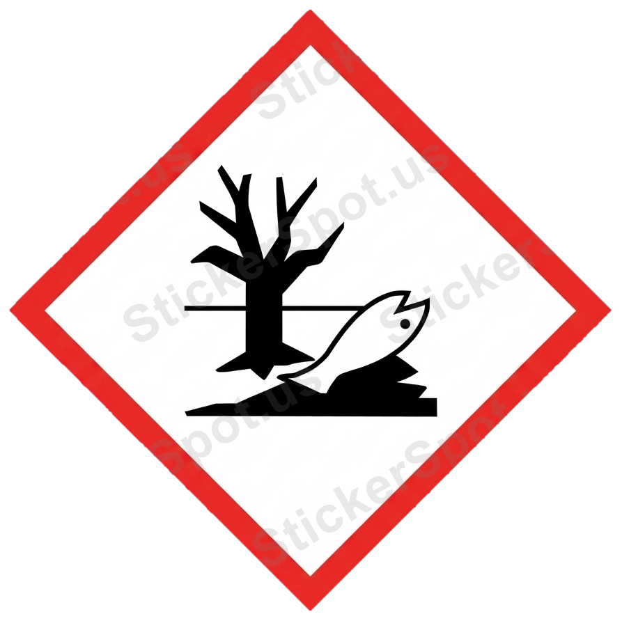 Environmental Hazard Symbol Emblem Decal