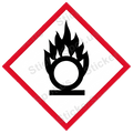 Oxidizer Hazard Symbol Vinyl Decal