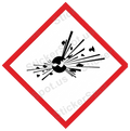 Exploding Shell Hazard Symbol Graphic