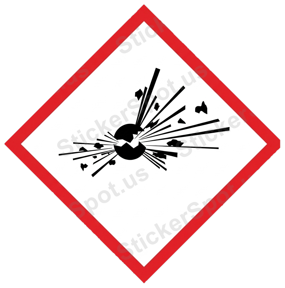 Exploding Shell Hazard Symbol Graphic