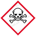 Skull and Crossbones Hazard Symbol Decal