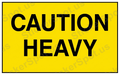 Caution Heavy Yellow Warning Sign Decal