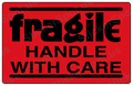 Fragile Handle With Care Bold Red Warning