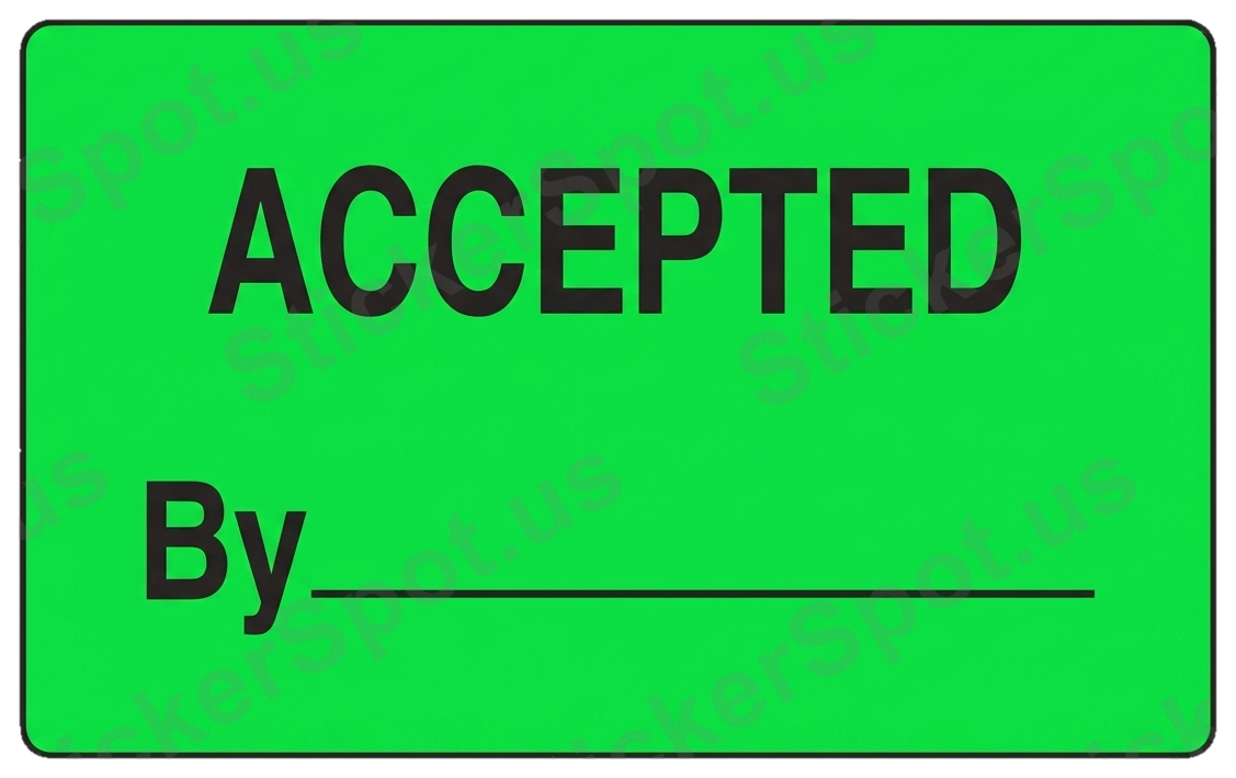 Accepted By Custom Name Green Nameplate Design