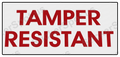 Tamper Resistant Bold Red Warning Decal
