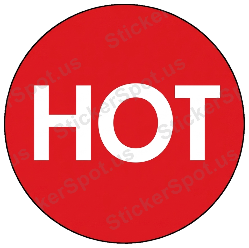 Hot Bold Red Circle Statement Decal