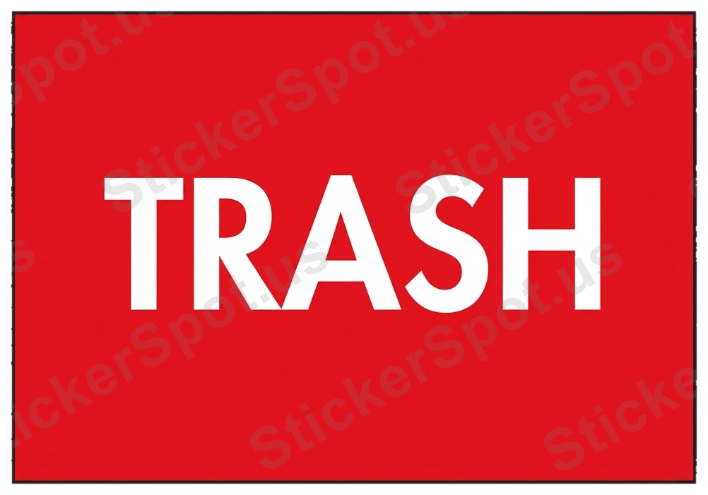 Trash Bold Red Minimalist Word Art