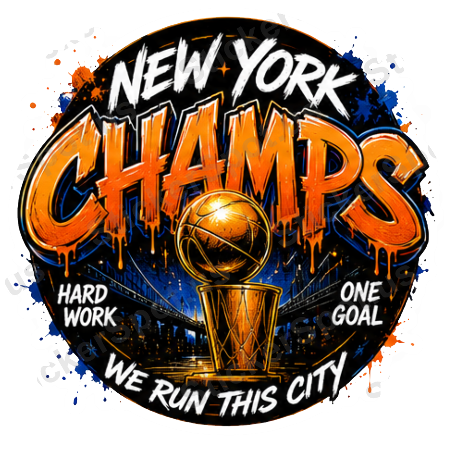 New York Champs Basketball Graffiti Pride Design