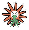 Funny Octopus Sun Explosion Die-Cut Decal