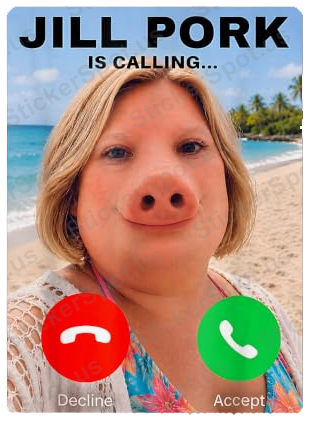 Jill Pork Is Calling Funny Parody Phone Meme