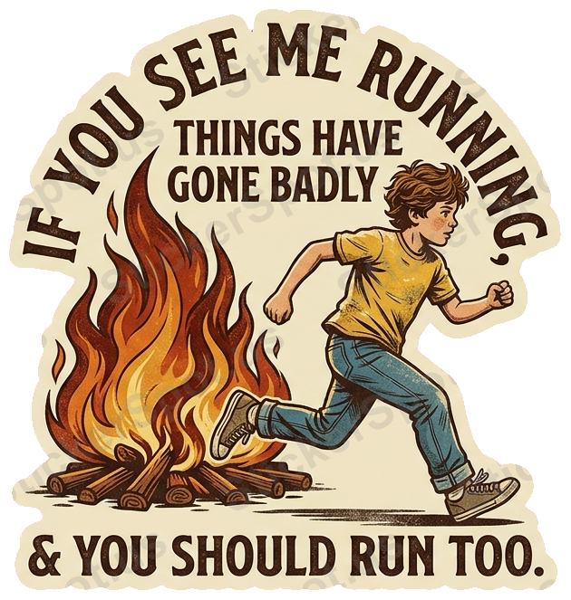If You See Me Running Retro Funny Quote