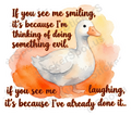 Funny Goose Quote Watercolor Die-Cut Design