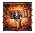Send It Retro Adventure Bold Burst Design