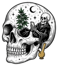 Skeleton Skull Edgy Tattoo Alternative Culture Sticker