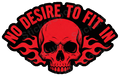 No Desire to Fit In Skull Flame Design