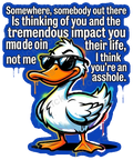 Smug Duck Sarcastic Quote Die-Cut Decal