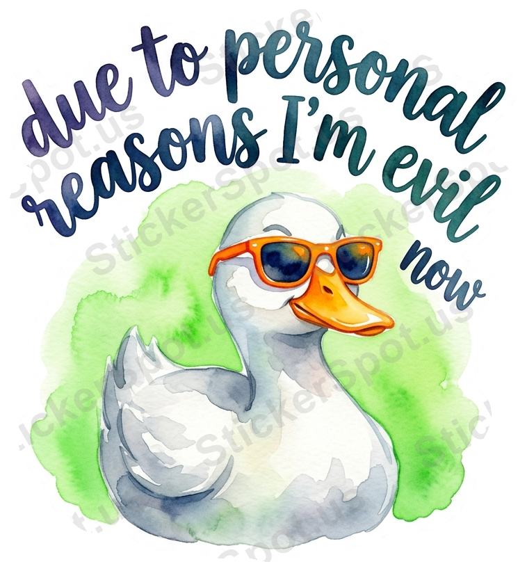 Smug Duck Due to Personal Reasons Quote