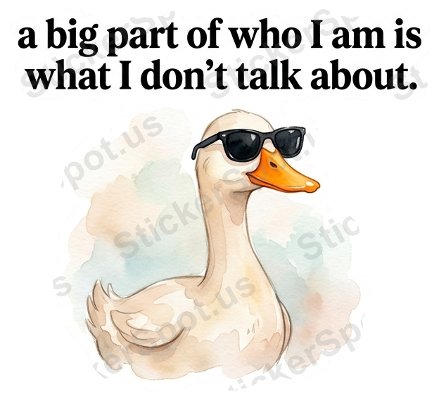Smug Duck Quote Watercolor Minimalist Decal