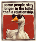 Smug Goose Bathroom Humor Quote Vinyl Sticker
