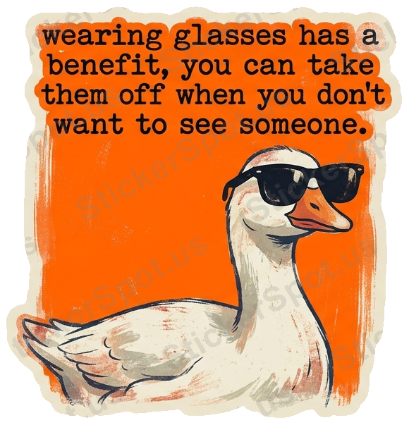 Smug Goose Quote Sunglasses Funny Retro Design