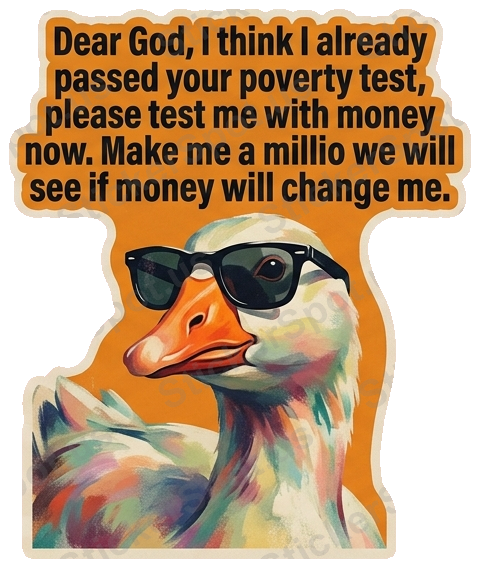 Smug Goose Money Quote Die-Cut Decal