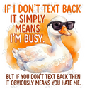 Smug Goose Text Back Sarcastic Humor Sticker