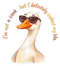 Smug Goose Cooking Humor Water Bottle Decal