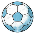 Soccer Ball Vintage Style Screenprint Sticker