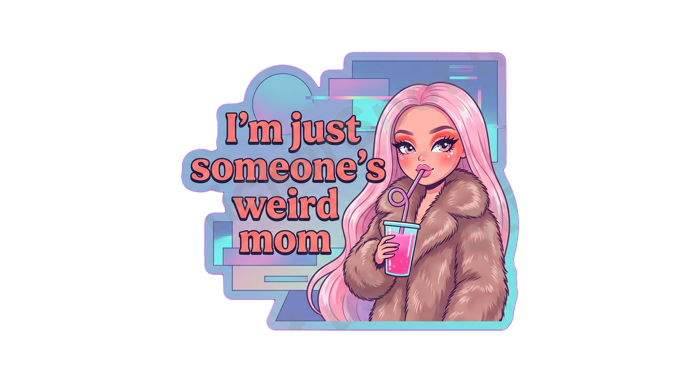 I'm Just Someone's Weird Mom Quirky Doll Art