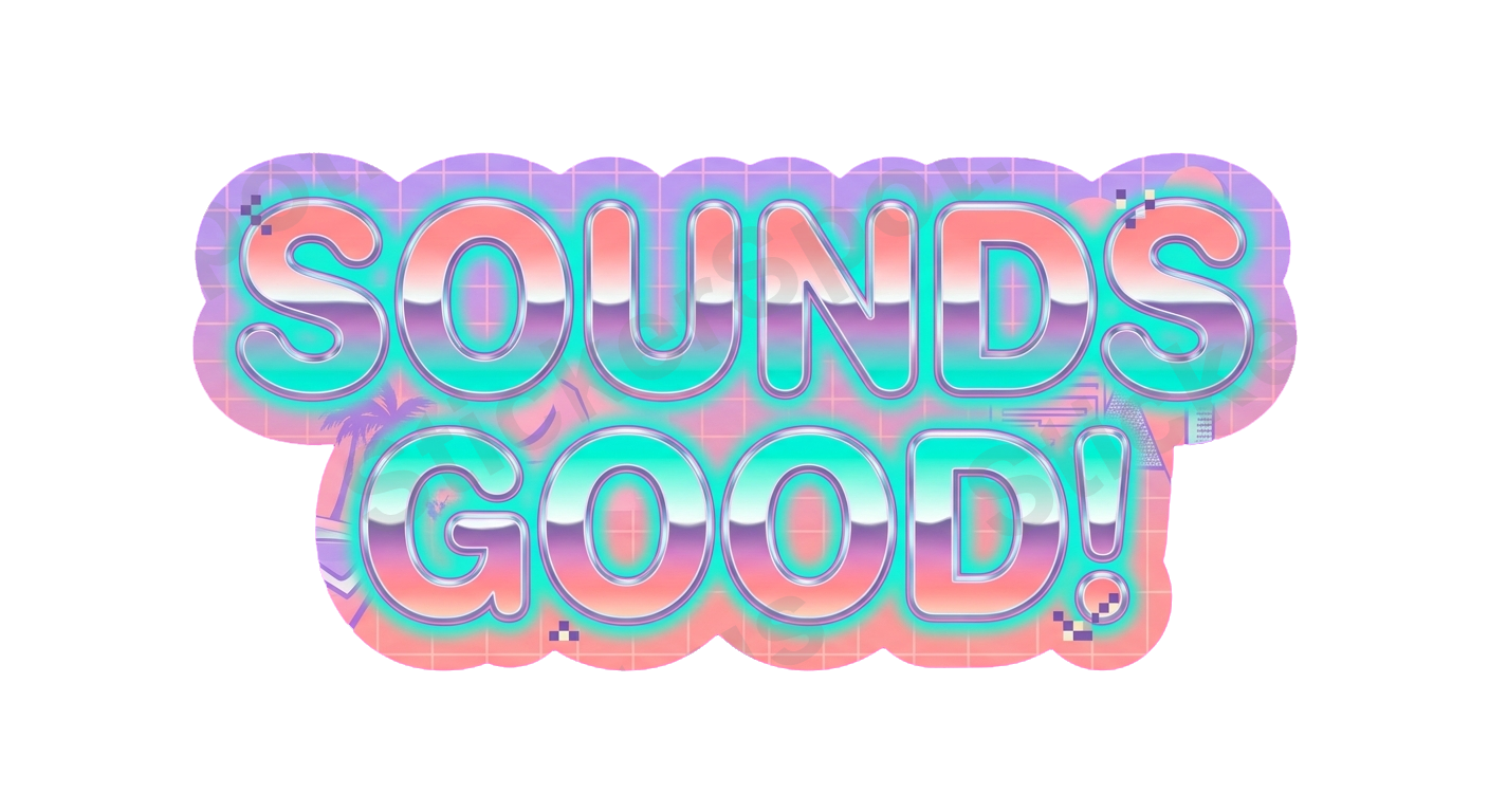 Sounds Good Retro Aesthetic Vinyl Decal