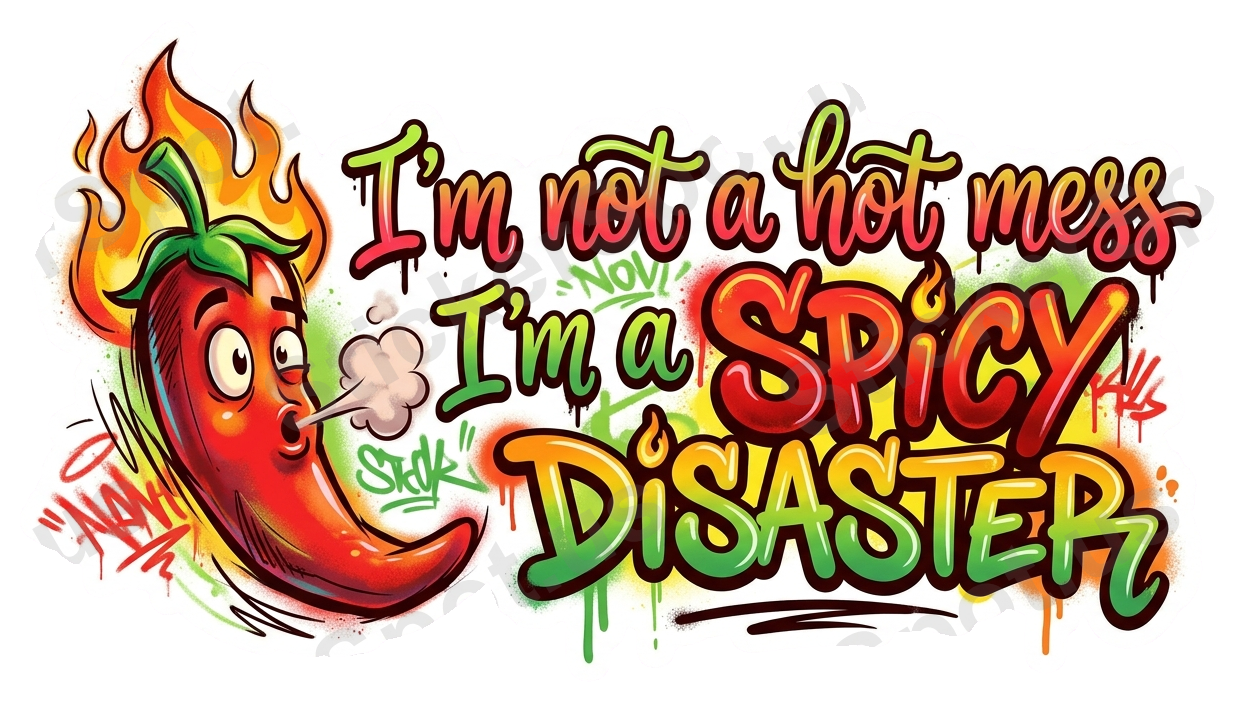 I'm a Spicy Disaster Hot Mess Pepper