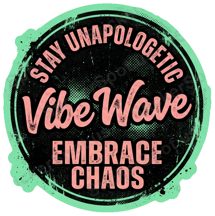 STAY UNAPOLOGETIC Wave EMBRACE CHAOS Sticker