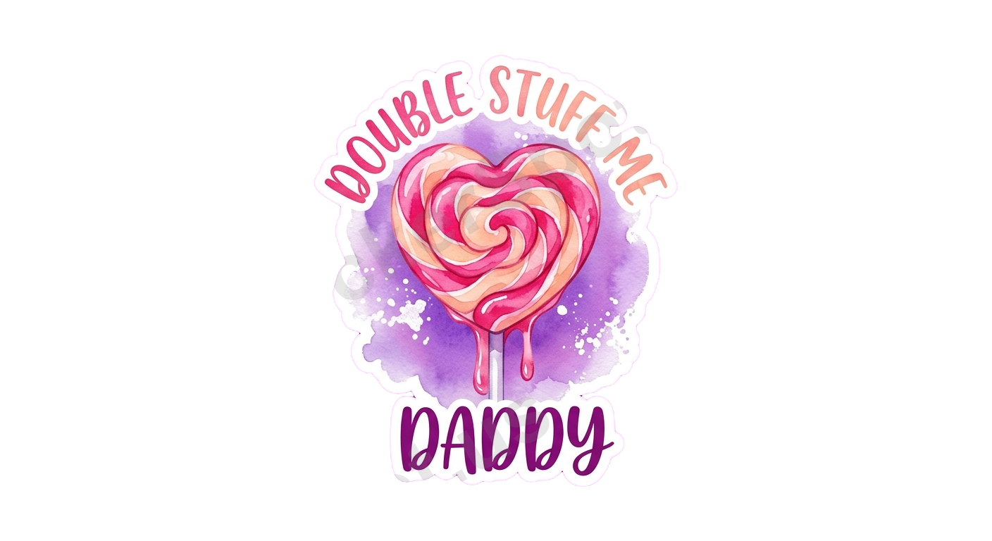 DOUBLE STUFF ME DADDY Sticker