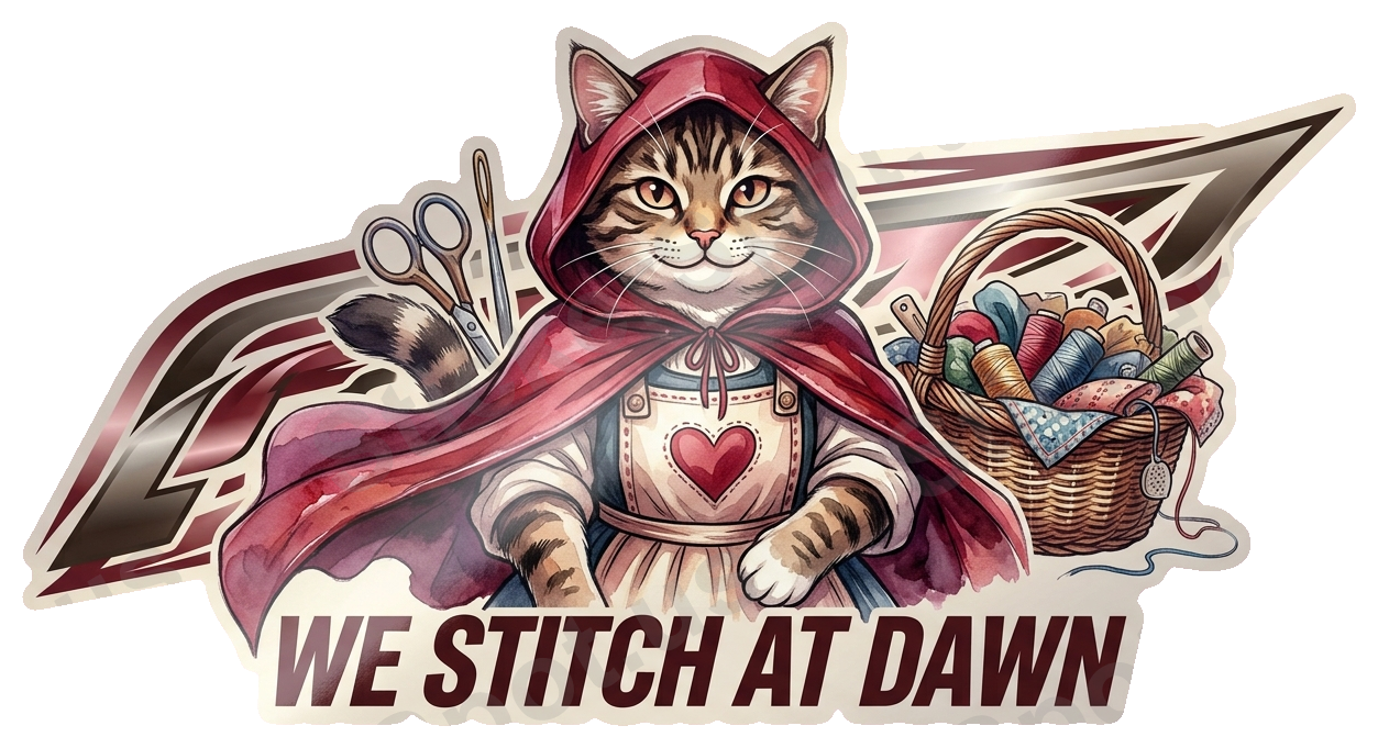 WE STITCH AT DAWN Sticker