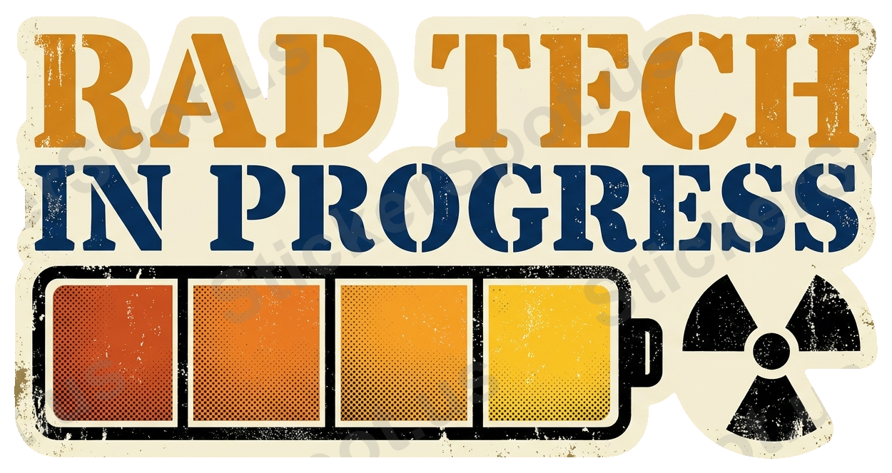 Rad Tech In Progress Retro Battery Sticker