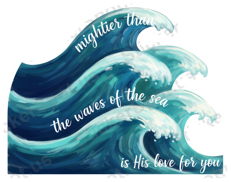 Mightier Than the Waves Ocean Inspirational Art