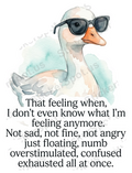 Humorous Goose Watercolor Quote Die-Cut Art