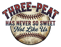 Three-Peat Vintage Baseball Not Like Us Design