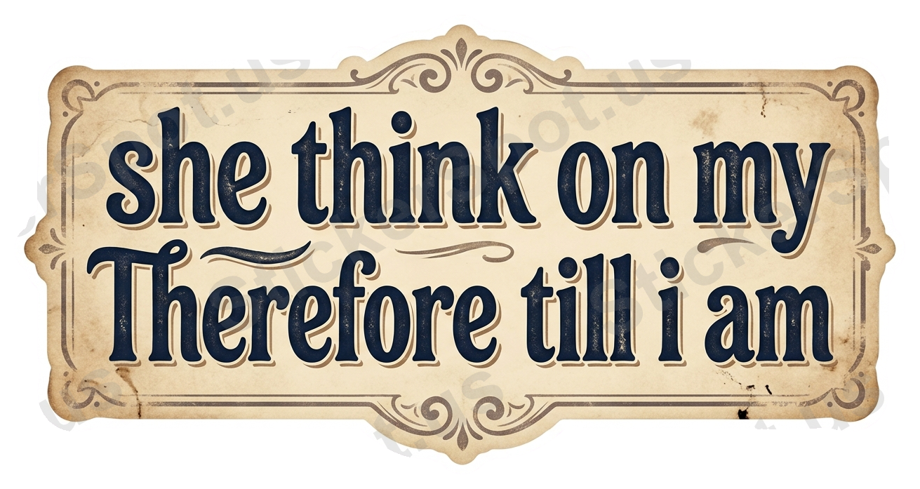 she think on my Therefore till i am Sticker