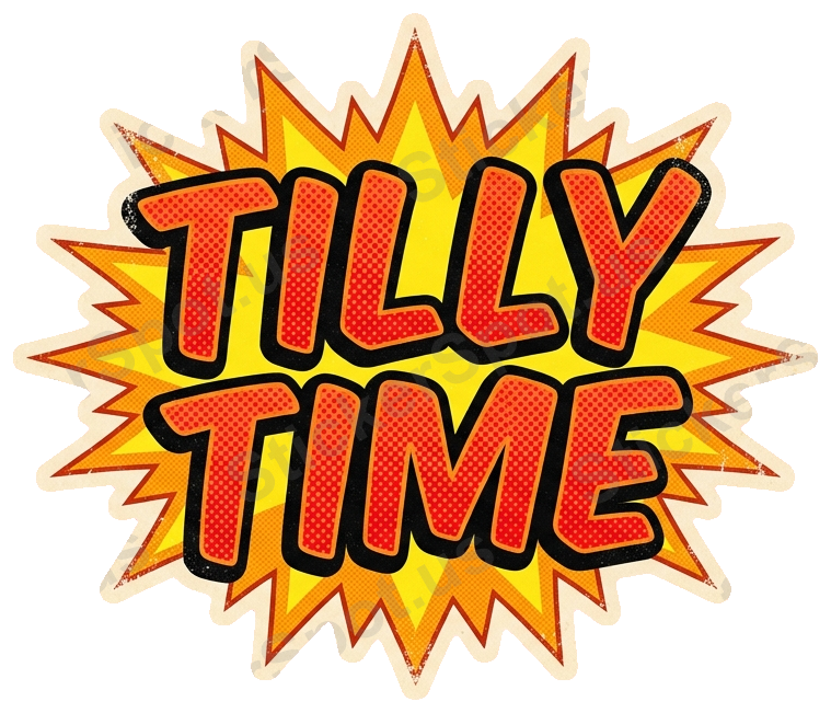 Tilly Time Retro Comic Pop Art Die-Cut