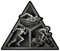Triathlon Swim Run Bike Engraved Trio Design
