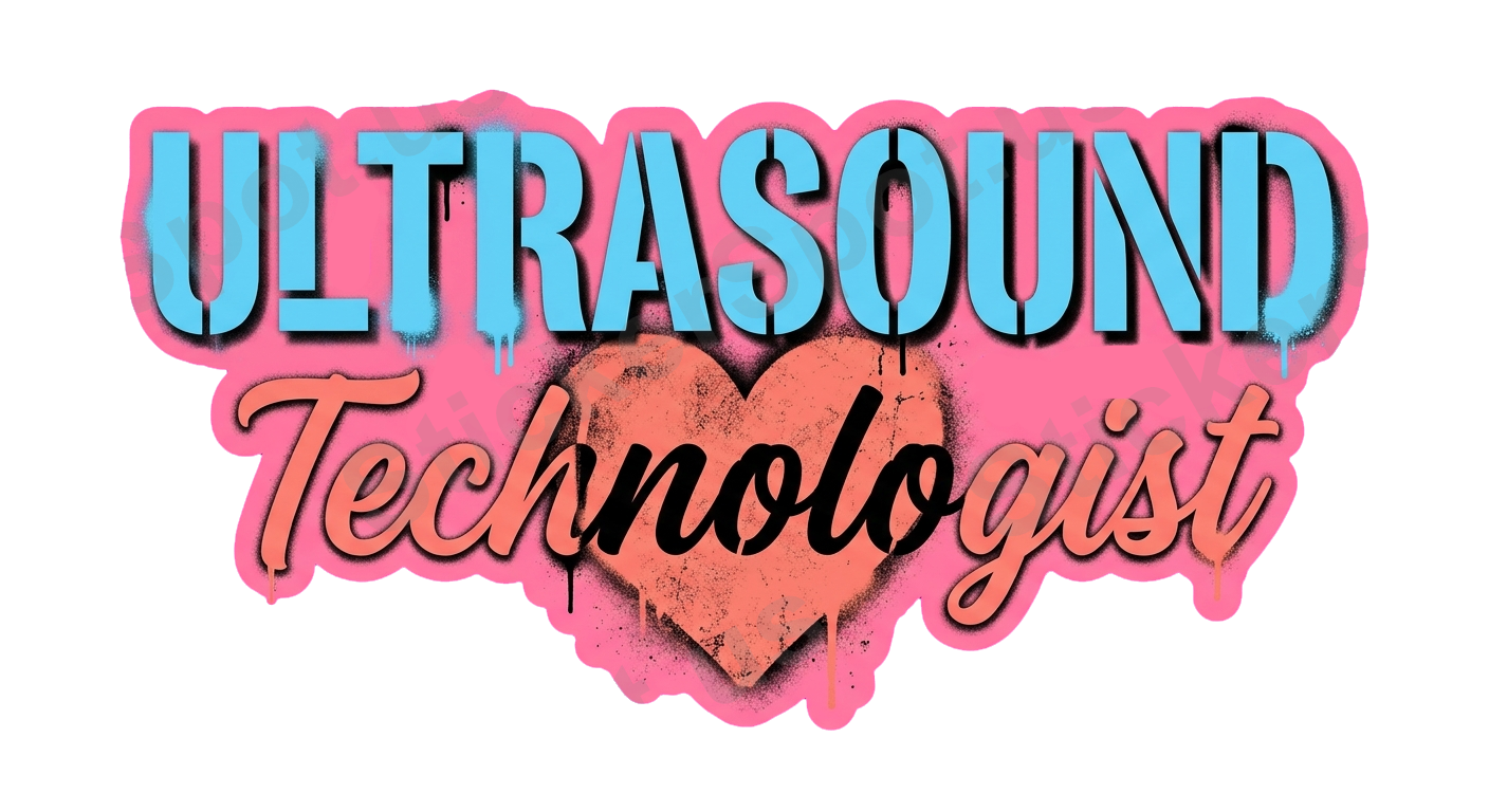 Ultrasound Technologist Heart Medical Profession Design