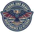 Strong and Brave U.S. Veteran Eagle Emblem