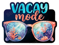 Vacay Mode Beach Vacation Watercolor Sunglasses
