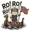 Cheerful Viking Boy Norse Boat Adventure