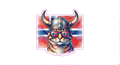 Viking Cat Playful Feline Helmet Sunglasses Sticker
