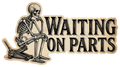 Waiting On Parts Skeleton Humor Die-Cut Decal