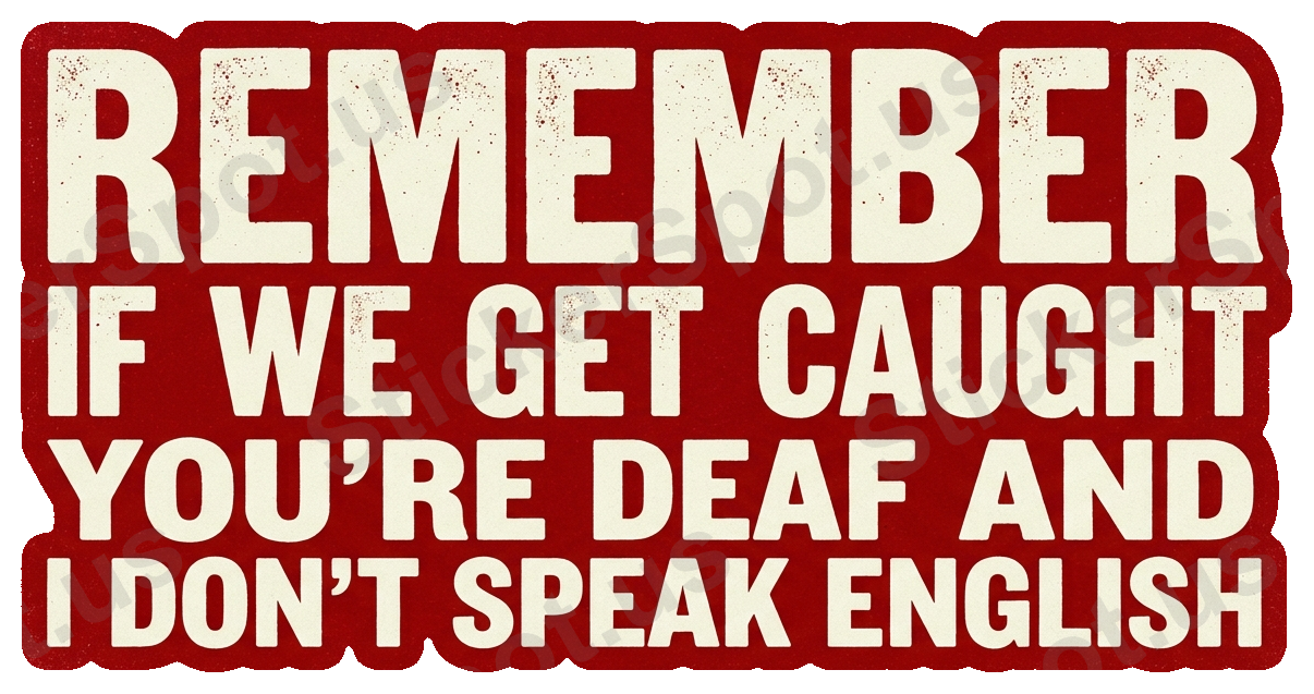 Remember If We Get Caught Sarcastic Humor Decal