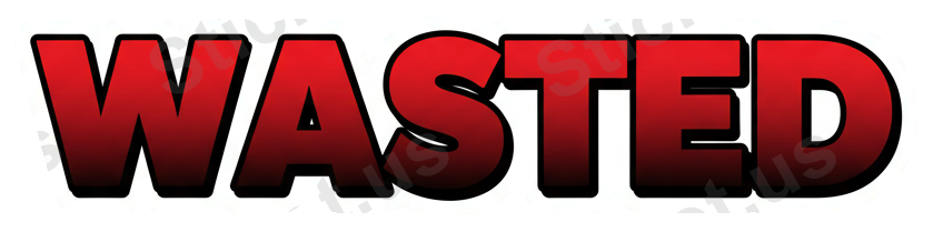 WASTED Bold Party Meme Vinyl Decal