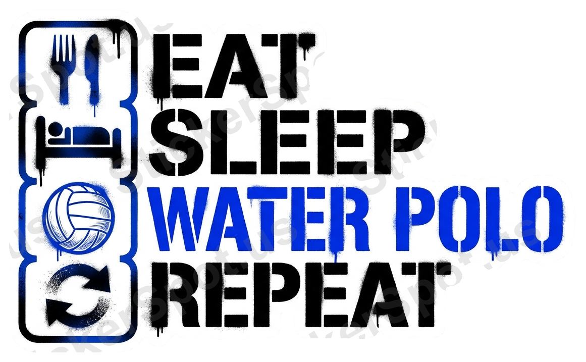EAT SLEEP WATER POLO REPEAT Sticker
